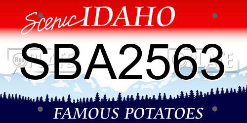 SBA2563 Idaho License Plate