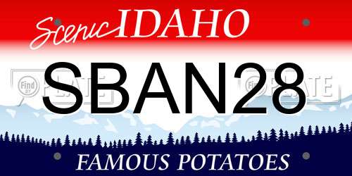 SBAN28 Idaho License Plate