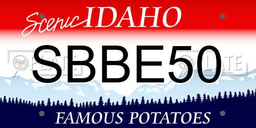 SBBE50 Idaho License Plate