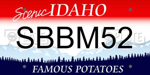 SBBM52 Idaho License Plate