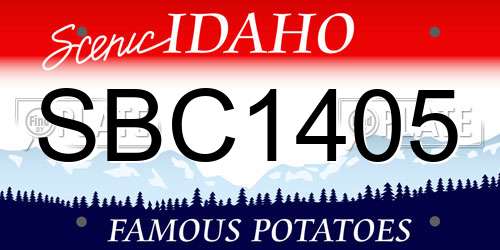 SBC1405 Idaho License Plate