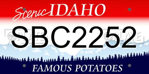 SBC2252 Idaho License Plate