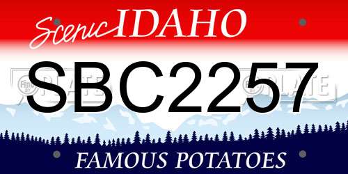 SBC2257 Idaho License Plate
