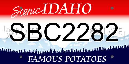 SBC2282 Idaho License Plate