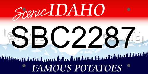 SBC2287 Idaho License Plate