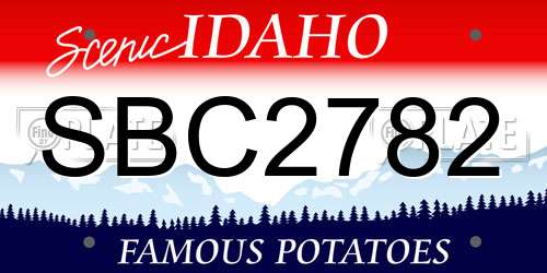 SBC2782 Idaho License Plate