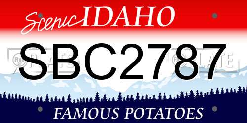 SBC2787 Idaho License Plate