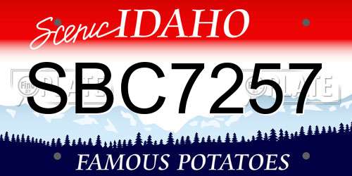 SBC7257 Idaho License Plate