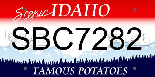 SBC7282 Idaho License Plate