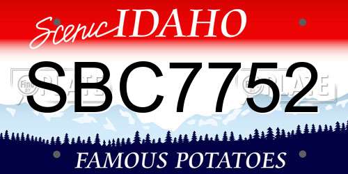 SBC7752 Idaho License Plate