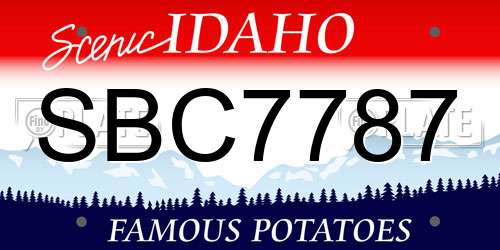 SBC7787 Idaho License Plate