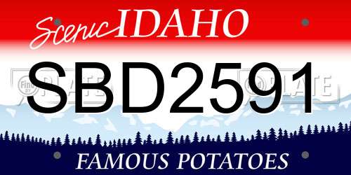 SBD2591 Idaho License Plate