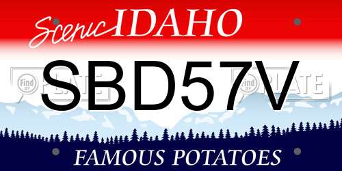 SBD57V Idaho License Plate
