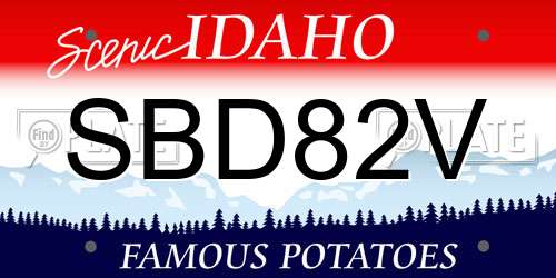 SBD82V Idaho License Plate