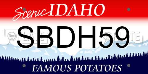 SBDH59 Idaho License Plate