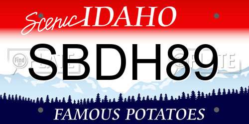 SBDH89 Idaho License Plate