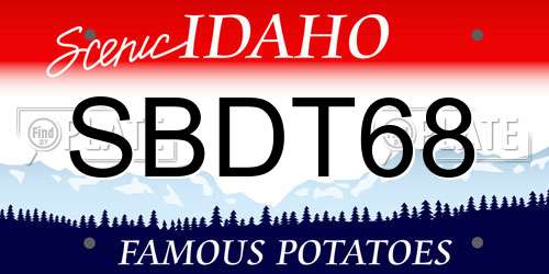 SBDT68 Idaho License Plate