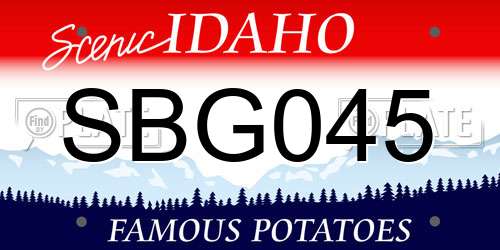 SBG045 Idaho License Plate