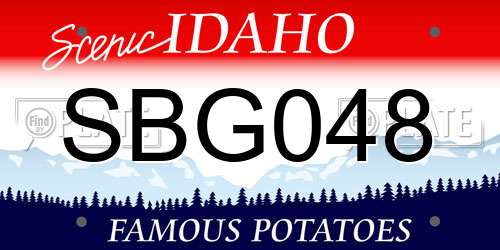 SBG048 Idaho License Plate