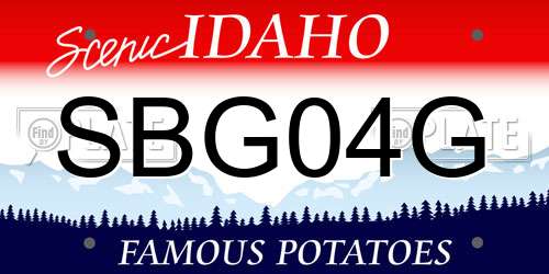 SBG04G Idaho License Plate