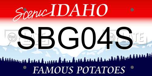SBG04S Idaho License Plate
