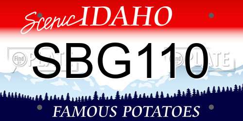 SBG110 Idaho License Plate