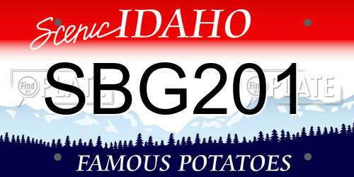 SBG201 Idaho License Plate