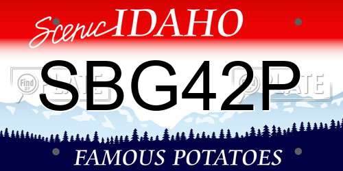 SBG42P Idaho License Plate