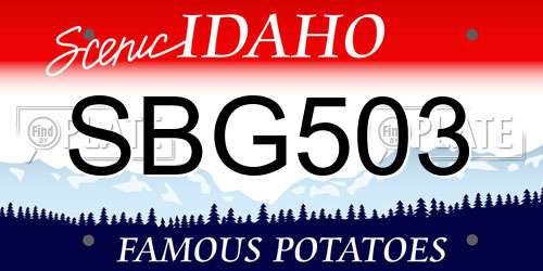 SBG503 Idaho License Plate
