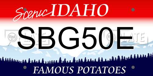 SBG50E Idaho License Plate