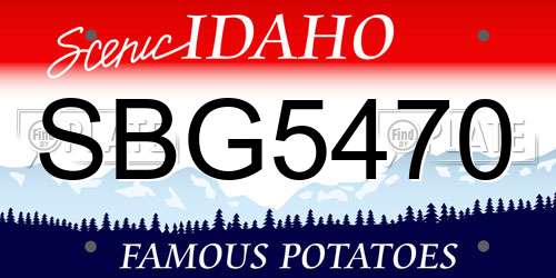 SBG5470 Idaho License Plate