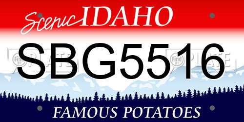 SBG5516 Idaho License Plate