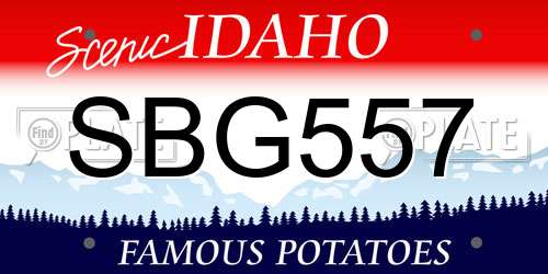 SBG557 Idaho License Plate