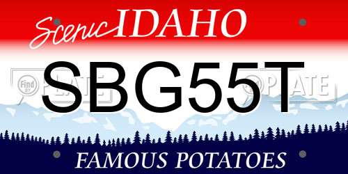SBG55T Idaho License Plate