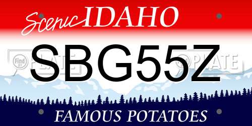 SBG55Z Idaho License Plate