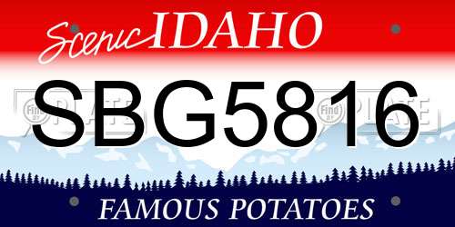 SBG5816 Idaho License Plate