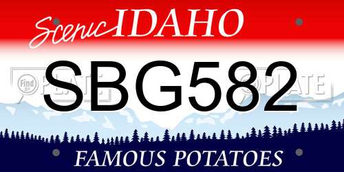 SBG582 Idaho License Plate