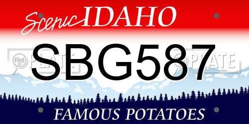 SBG587 Idaho License Plate