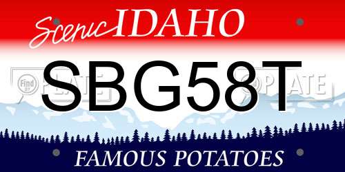 SBG58T Idaho License Plate