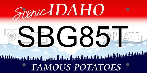 SBG85T Idaho License Plate