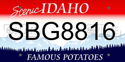 SBG8816 Idaho License Plate