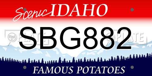 SBG882 Idaho License Plate