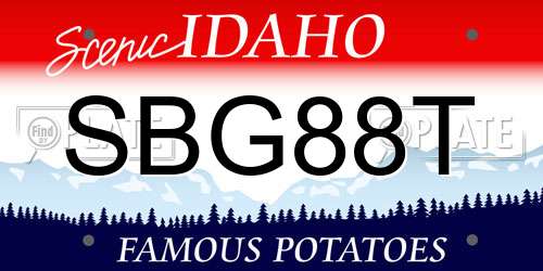 SBG88T Idaho License Plate
