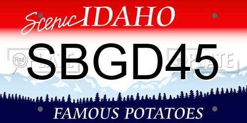 SBGD45 Idaho License Plate