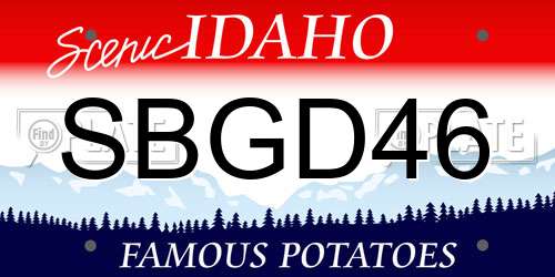 SBGD46 Idaho License Plate