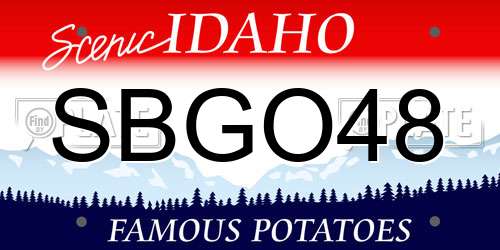 SBGO48 Idaho License Plate