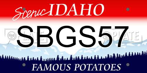 SBGS57 Idaho License Plate