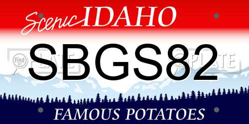 SBGS82 Idaho License Plate