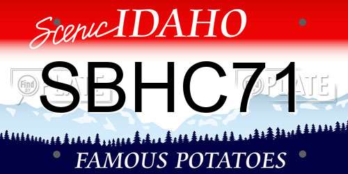 SBHC71 Idaho License Plate