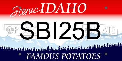 SBI25B Idaho License Plate